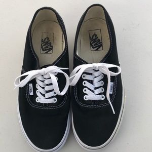 Vans Black Canva Shoes Size 8 Mens Size 9.5 Womens